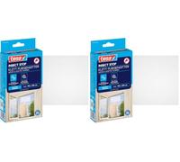 tesa Insect Stop Malla Mosquitera Standard para Ventanas - Mosquitera Autoadhesiva - Recortable al Tamaño Deseado - Blanca, 110 cm x 130 cm (Paquete de 2)