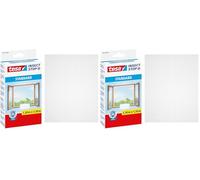 tesa Insect Stop Malla Mosquitera STANDARD para Ventanas - Mosquitera Autoadhesiva - Recortable al Tamaño Deseado - Blanca, 130 cm x 150 cm (Paquete de 2)