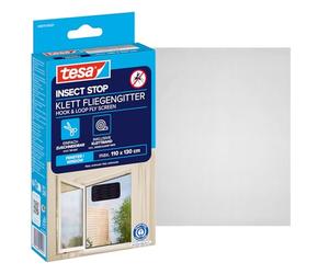 tesa Insect Stop Malla Mosquitera STANDARD para Ventanas - Mosquitera Autoadhesiva - Recortable al Tamaño Deseado - Gris Antracita, 110 cm x 130 cm