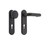 TESA Juego de pomos METF972NM negro par 2 unidades para puertas interiores instalación sencilla diseño actual montaje reversible apto renovación y obra nueva uso diario