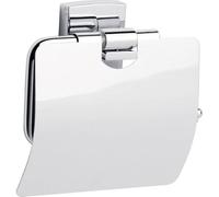 tesa Klaam Portarrollos, de metal cromado brillante, autoadhesivo, tecnología de montaje adhesiva, 125 x 140 x 53 mm