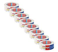 tesa krepp 4348 Standard - Cinta adhesiva para pintar fácilmente en interiores (8 unidades, 50 m x 38 mm), color beige claro