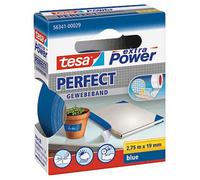 Tesa lot de 5 rubans toilé adhésif extra power 19 mm x 2,75 m bleu