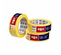 tesa LOTE x 3 Cinta de Enmascarar KREPP Exterior 4334 38 mm 50 m Amarilla