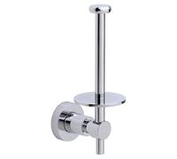 tesa Loxx Portarrollos para rollo extra, metal cromado brillante, autoadhesivo, tecnología adhesiva de montaje, 185 x 65 x 92 mm