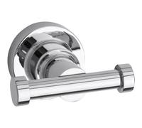 tesa LUUP Gancho para toallas - 63 x 50 x 70 mm | Gancho de bańo sin taladrar - Metal cromado - Adhesivo incluido