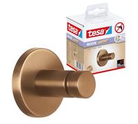 tesa Gancho autoadhesivo MOON para toallas – metal PVD cepillado bronce, incluye solución adhesiva