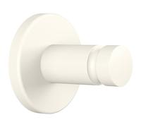 tesa MOON WHITE Gancho para toallas - 37 x 37 x 36 mm | Gancho de bańo redondo sin taladrar - Blanco mate - Metal con recubrimiento en polvo - Adhesivo incluido