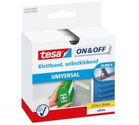 tesa Cinta autoadhesiva On & Off – Gancho y bucle para fijación rápida, Blanco 2 cm x 250 cm