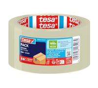 tesa pack Eco & Strong ecoLogo, Cinta de Embalaje Amigable con el Medio Ambiente de PP 100% Reciclado, Resistente a los Rayos UV y al Paso del Tiempo, Transparente, 66 m x 50 mm