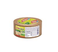 tesa Pack Paper Ultra Strong EcoLogo - Fibra de vidrio reforzada con fuerza adhesiva extra fuerte - Cinta de embalaje de papel reciclable de materias primas certificadas FSC - 25 m x 50 mm (3 rollos)