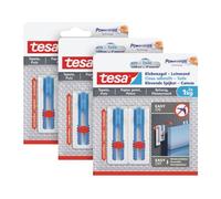 tesa - Papel pintado y yeso para uñas (1 kg, 3 unidades, altura ajustable, ideal para lienzos y bastidores, soporta hasta 1 kg, se puede quitar sin dejar rastro)