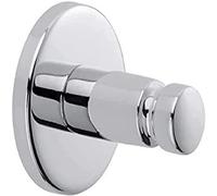 tesa Percha de Baño Smooz, Gancho Autoadhesivo Redondo de Metal Cromado sin Necesidad de Taladrar para el Baño, Inoxidable, Incluye Solución Adhesiva de Montaje