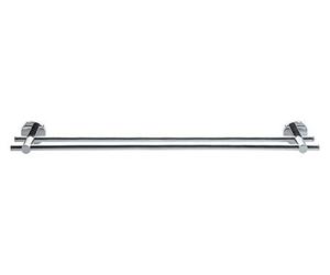 tesa Percha para Toallas Smooz, Toallero Doble para Montar en Pared sin Taladrar, Hecho en Metal Cromado Inoxidable, Resistente al Agua, Incluye Solución Adhesiva de Montaje