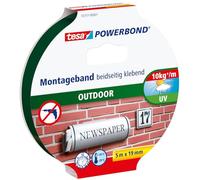 Tesa Cinta adhesiva doble cara Powerbond para exteriores 19 mm x 5 m