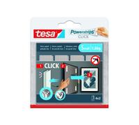 Tesa Powerstrips Clik · Tiras Adhesivas Cuelga Objetos · 1,8 kg · 4 Pares · 60x20 mm
