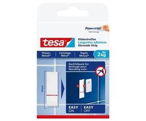 Tesa recambio de tiras adhesivas para azulejos y metal, 2 kg (9 unidades)