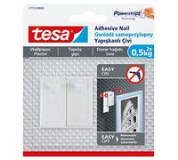 Tesa Smart Mounting System - Gancho adhesivo extraíble para colgar fotos en papel pintado, color blanco