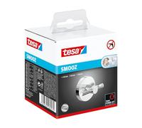 tesa SMOOZ Gancho para Albornoz - 50 x 63 x 50 mm | Juego de 2 ganchos de bańo sin taladrar - Metal cromado - Adhesivo incluido