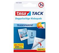 tesa Puntos adhesivos TACK transparentes de doble cara 200 piezas