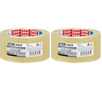 tesa TE58172-00000-00 Tesapack Standard PP Ruidoso 66 m x 50 mm Transparente (Paquete de 2)
