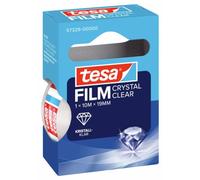 tesa tesafilm Crystal Clear Cinta extra transparente - 10 m x 19 mm | Cinta adhesiva transparente - Gran adherencia - Resistente al desgarro, sin disolventes y duradera