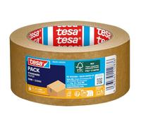 tesa tesapack STANDARD PAPER Cinta de papel - Marrón - 50 m x 50 mm | Cinta de embalaje de papel rasgable a mano - Para paquetes ligeros - 56 % de materiales renovables