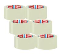 tesa tesapack UNIVERSAL cinta adhesiva - fuerte resistencia adhesiva, resistente a desgarros, desenrollable silencioso, libre de disolventes, película PP -transparente - 6x 66 m x 50 mm