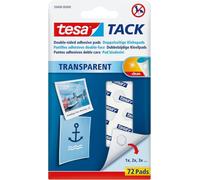 Tesa tesatack pack de 72 puntos adhesivos de doble cara - fuertes y li