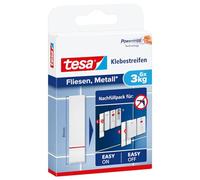 tesa Tiras adhesivas doble cara para azulejos y metal 3 kg por tira Paquete 6 piezas