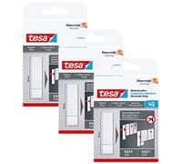 tesa Tiras adhesivas para fijar en papel pintado y yeso, 1 kg de capacidad de sujeción, paquete de 3