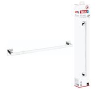 tesa Toallero de Barra DELUXXE, metal cromado brillante, autoadhesivo, tecnología adhesiva de montaje, 50mm x 630mm x 73mm