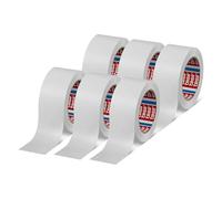 tesa UK 04313-00004-10 Tesapack 4313 - Cinta de papel para paquetes y cartón, 6 rollos de 50 m x 50 mm, 6 x 50 mm, color blanco