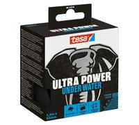 tesa Ultra Power Under Water Cinta de reparación - Negra - 1,5 m x 50 mm | Cinta selladora de gran adherencia, incluso bajo el agua - Para piscinas, tiendas de campańa y canalones
