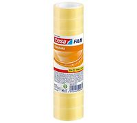 tesafilm standard - Cinta Adhesiva Multiuso Transparente para el Hogar, la Oficina y la Escuela - 10 m x 15 mm - 10 Piezas