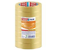 tesa Cinta adhesiva tesafilm standard – Transparente multiuso 66 m x 19 mm, 8 piezas