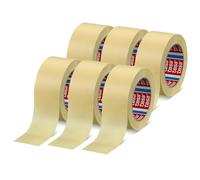 tesakrepp 4319 Cinta de carrocero para curvas - 12 rollos - 50 m x 25 mm | Cinta de carrocero elástica - Para curvas y contornos - Se retira sin dejar residuos