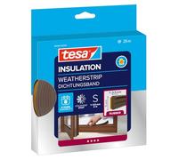 tesa Burlete Perfil E caucho autoadhesivo para ventanas y puertas Marrón 25 m x 9 mm x 4 mm