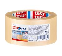 tesapack Cinta Adhesiva para Embalar, Sellar y Empaquetar, Resistente al envejecimiento y al desgarro, Extra fuerte y sin disolventes, 66 m x 50 mm, Transparente