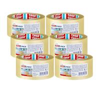 tesa Cinta adhesiva tesapack para embalar - Extra fuerte, resistente - 6x66 m x50 mm - Transparente