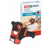 tesapack CLASSIC Dispensador de cinta de embalaje | Dispensador universal con soporte metálico resistente - Para cintas de hasta 50 mm de ancho
