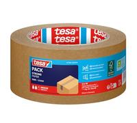 tesa Cinta de embalaje tesapack Papel ecoLogo, 60% origen biológico, marrón 50 m x 50 mm, 3 cintas