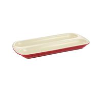 Tescoma 622218 - Molde baguette de cerámica con recetario, 18,2 x 38,8 x 4,1 cm, línea Delícia