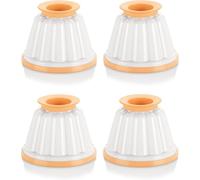 Tescoma 630590 Juego de 4 Flaneras Onduladas, de Plástico, Color Blanco, Amarillo