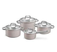 Tescoma 780111 - Batería de cocina con tapas, 8 piezas, Delight Taupe
