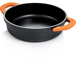 Tescoma 780488 Sartén antiadherente ø 28 cm con asas extraíbles de silicona, línea SmartCLICK, capacidad 4 litros