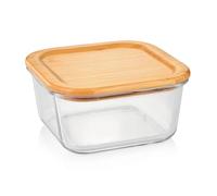 Tescoma 900846 - Recipiente de cristal con tapa de bambú, cuadrado de 1,4 litros, línea Online