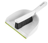 Tescoma 900944 - Escoba y recogedor de plástico blanco, línea ProfiMATE