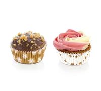 Tescoma - Pack 100 Moldes de Papel Ø 4 cm Delicia Invierno - Mini Cápsulas para Cupcakes y Repostería - Resistentes al Calor - Desechables