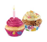 Tescoma - Pack 60 Moldes de Papel Ø 6 cm Delicia Fiesta - Cápsulas para Cupcakes y Repostería - Resistentes al Calor - Desechables